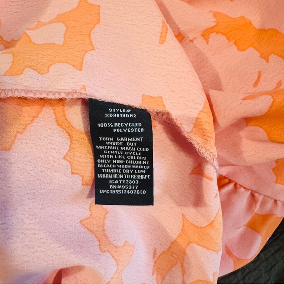 Social Standard by Sanctuary Pink Orange Floral Maxi Dress Medium - Picture 10 of 10